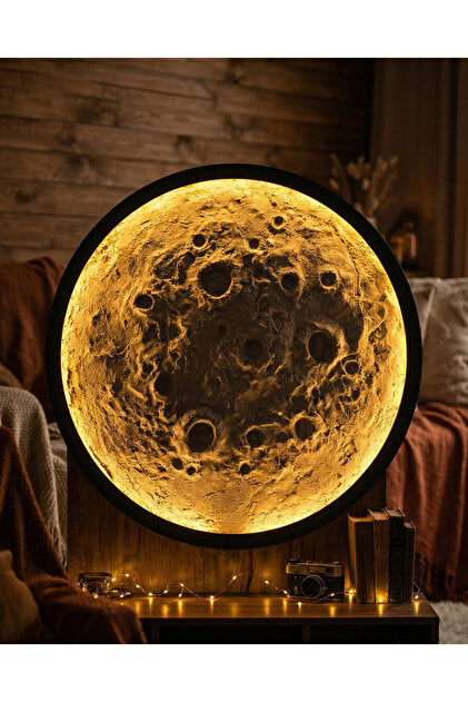 3D LEDLİ AY KABARTMALI TABLO